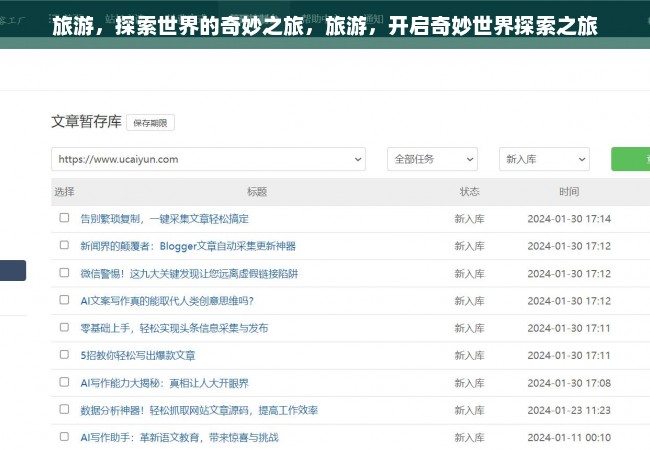 旅游，探索世界的奇妙之旅，旅游，开启奇妙世界探索之旅