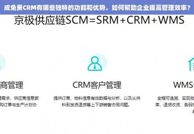成免费CRM有哪些独特的功能和优势，如何帮助企业提高管理效率？