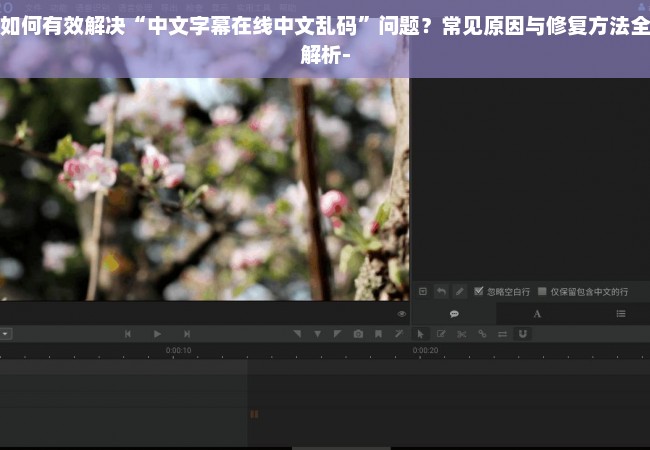 如何有效解决“中文字幕在线中文乱码”问题？常见原因与修复方法全解析-