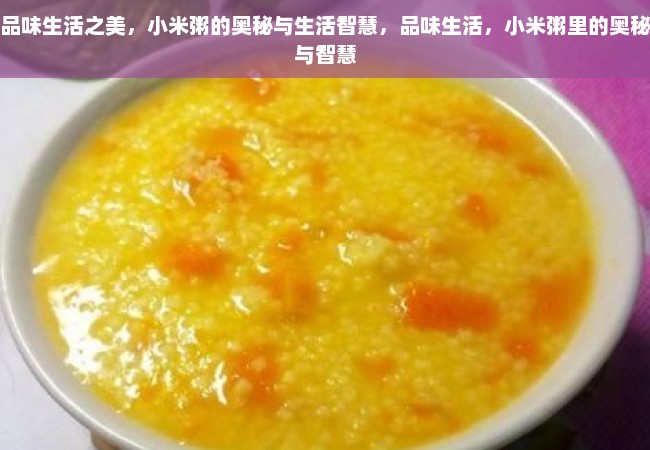 品味生活之美，小米粥的奥秘与生活智慧，品味生活，小米粥里的奥秘与智慧