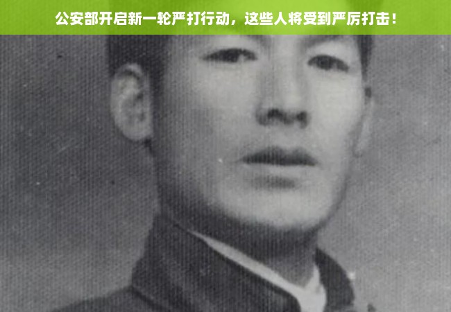 公安部开启新一轮严打行动，这些人将受到严厉打击！